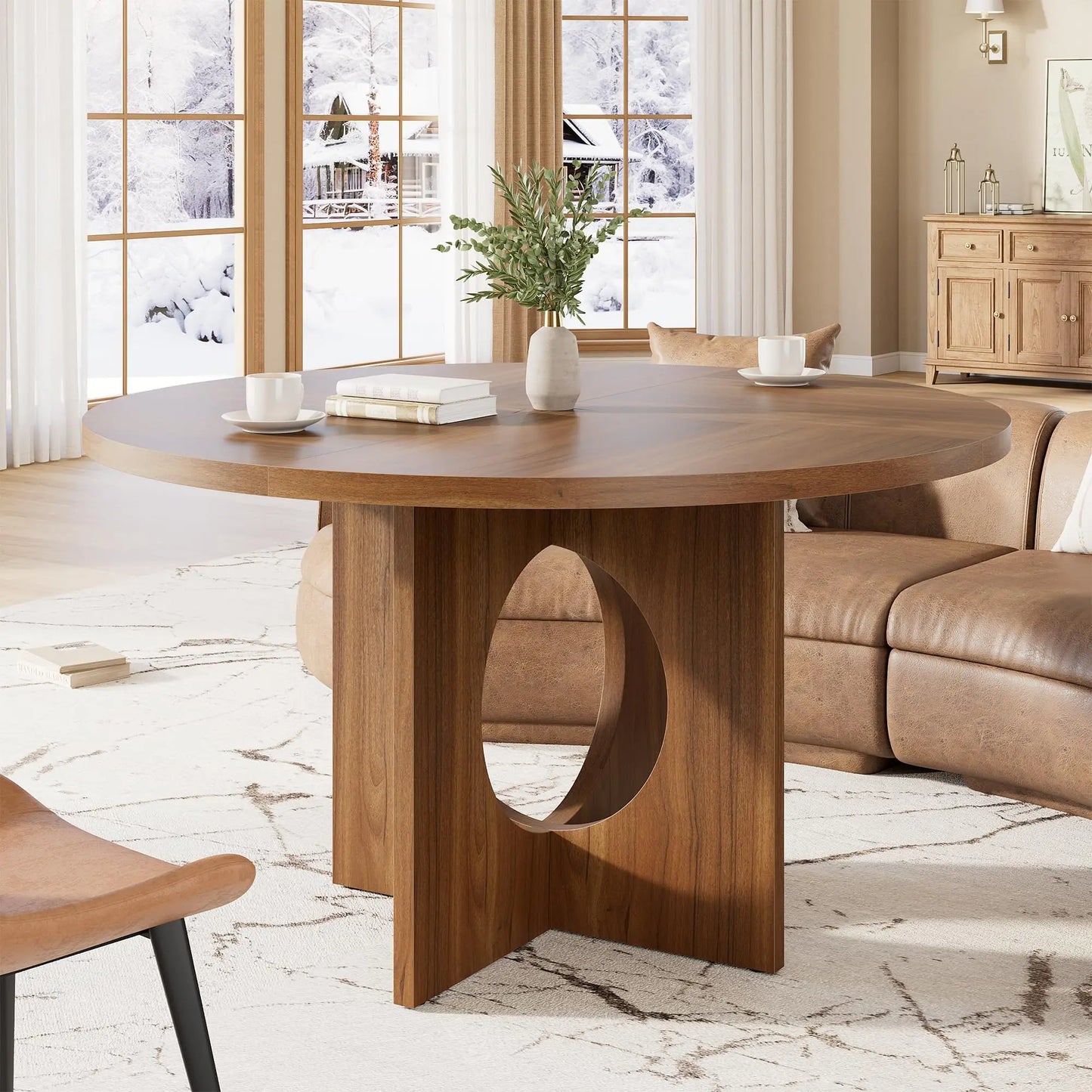 47-Inch Farmhouse Round Dining Table