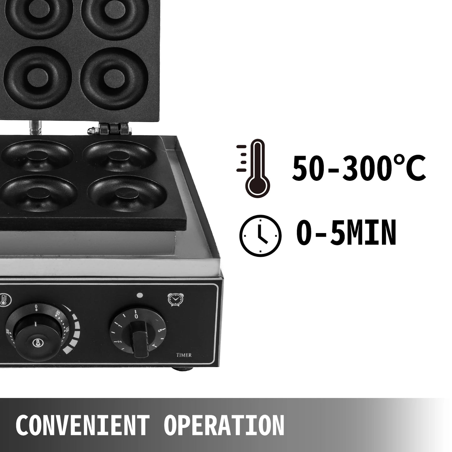 6-Hole Commercial Electric Donut Maker