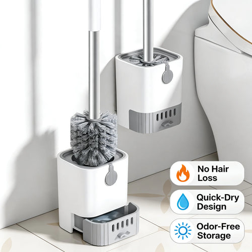 Wall-Mounted Toilet Brush and Holder Set
