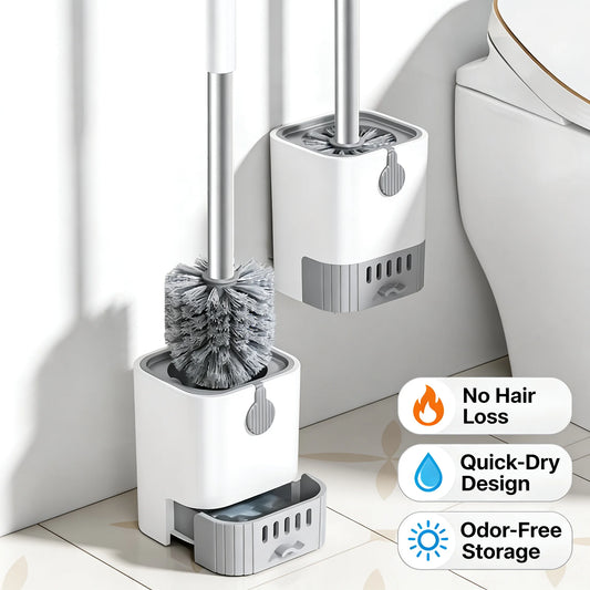 Wall-Mounted Toilet Brush and Holder Set