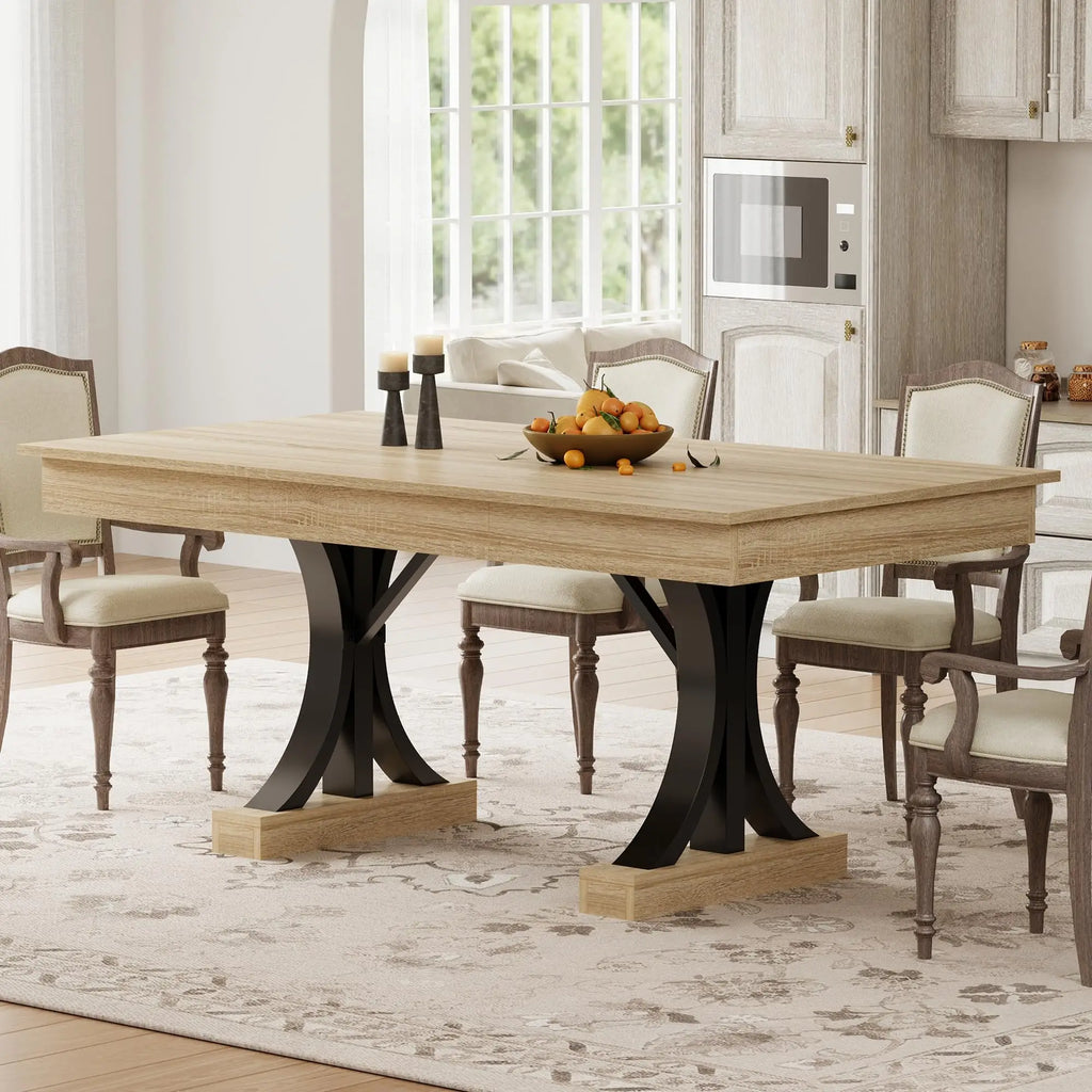 71-Inch Dining Table with 2 Drawers