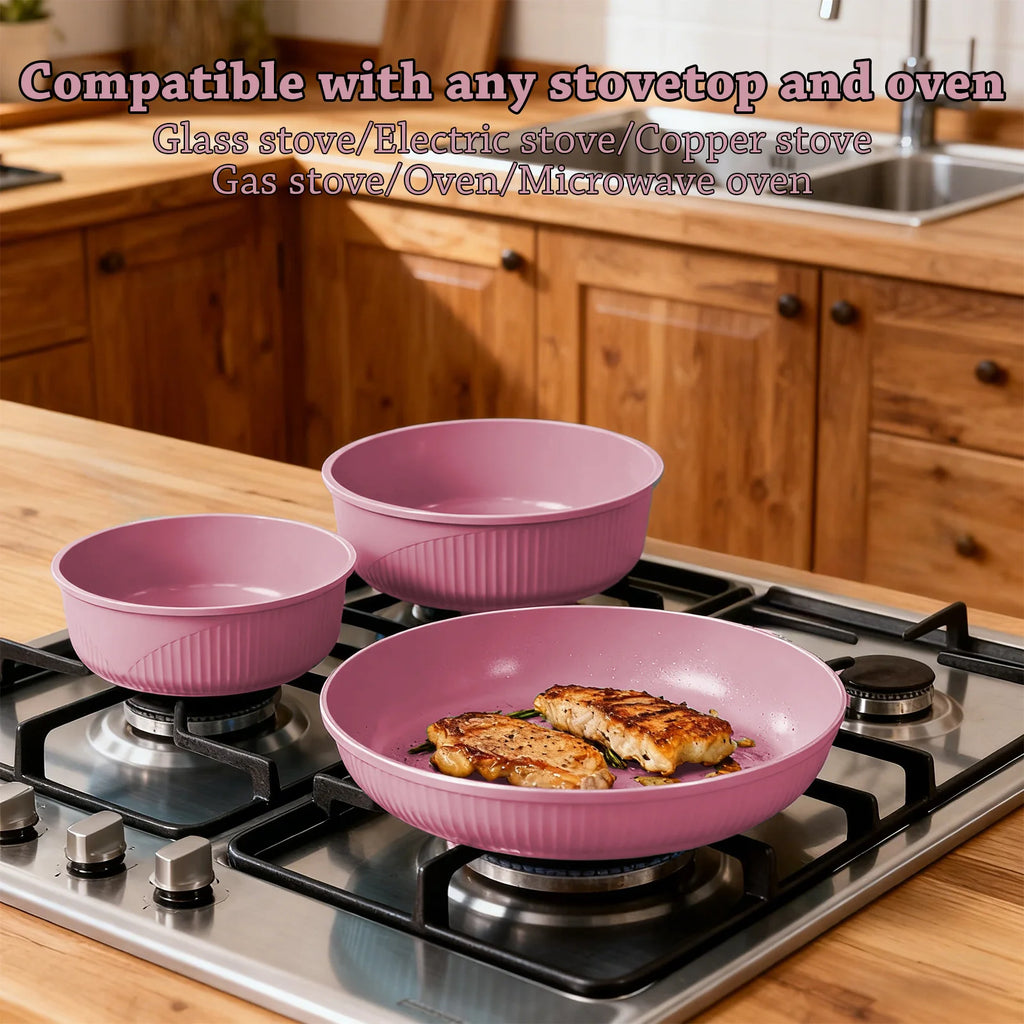 24-Piece Stackable Nonstick Cookware Set
