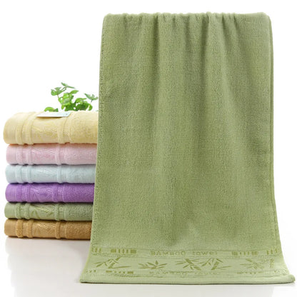 2-Piece Plush Bamboo Fiber Towel Set
