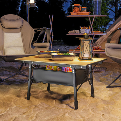 Height-Adjustable Folding Camping Table
