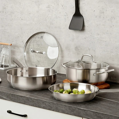 10-Piece Stainless Steel Cookware Set