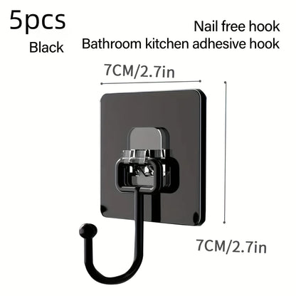 Set of 5 Self-Adhesive Wall Hooks