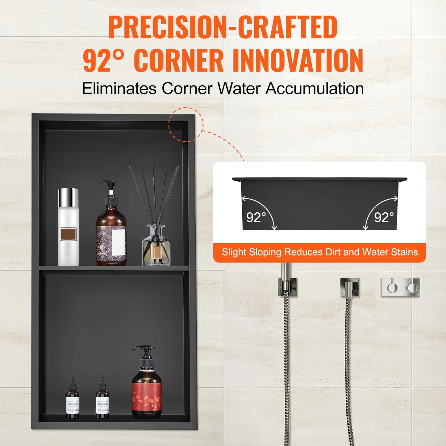 Stainless Steel Recessed Shower Niche