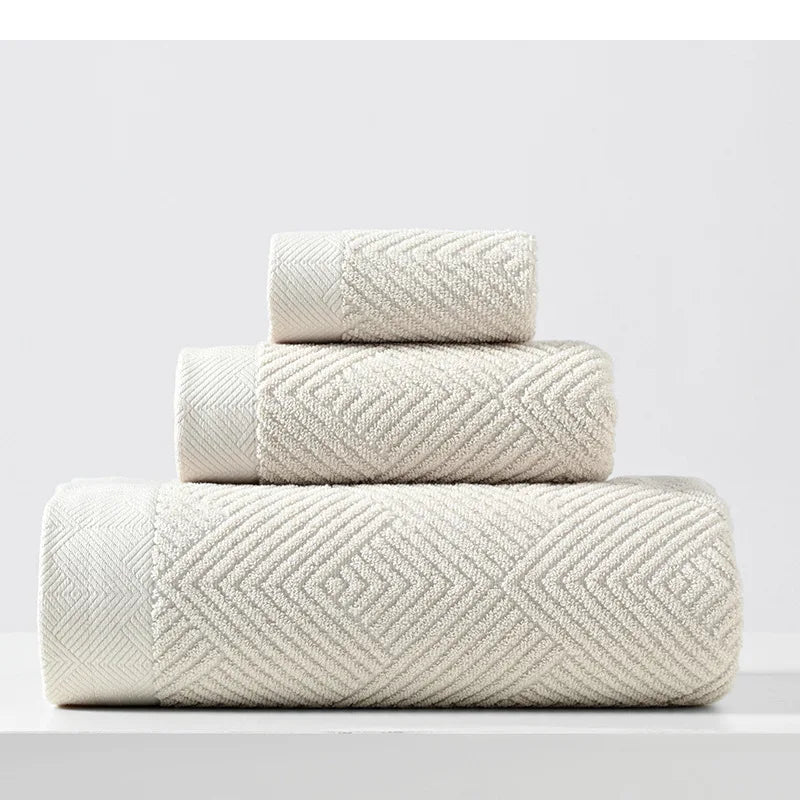 3-Piece Quick-Dry Cotton Towel Set