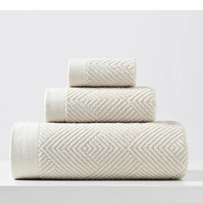 3-Piece Quick-Dry Cotton Towel Set