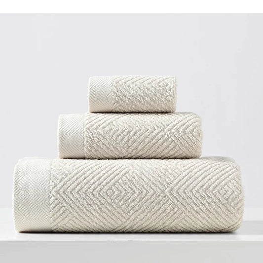 3-Piece Quick-Dry Cotton Towel Set