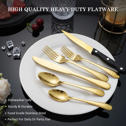 24-Piece Stainless Steel Flatware Set
