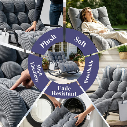 Oversized Cushioned Outdoor Rocking Chair
