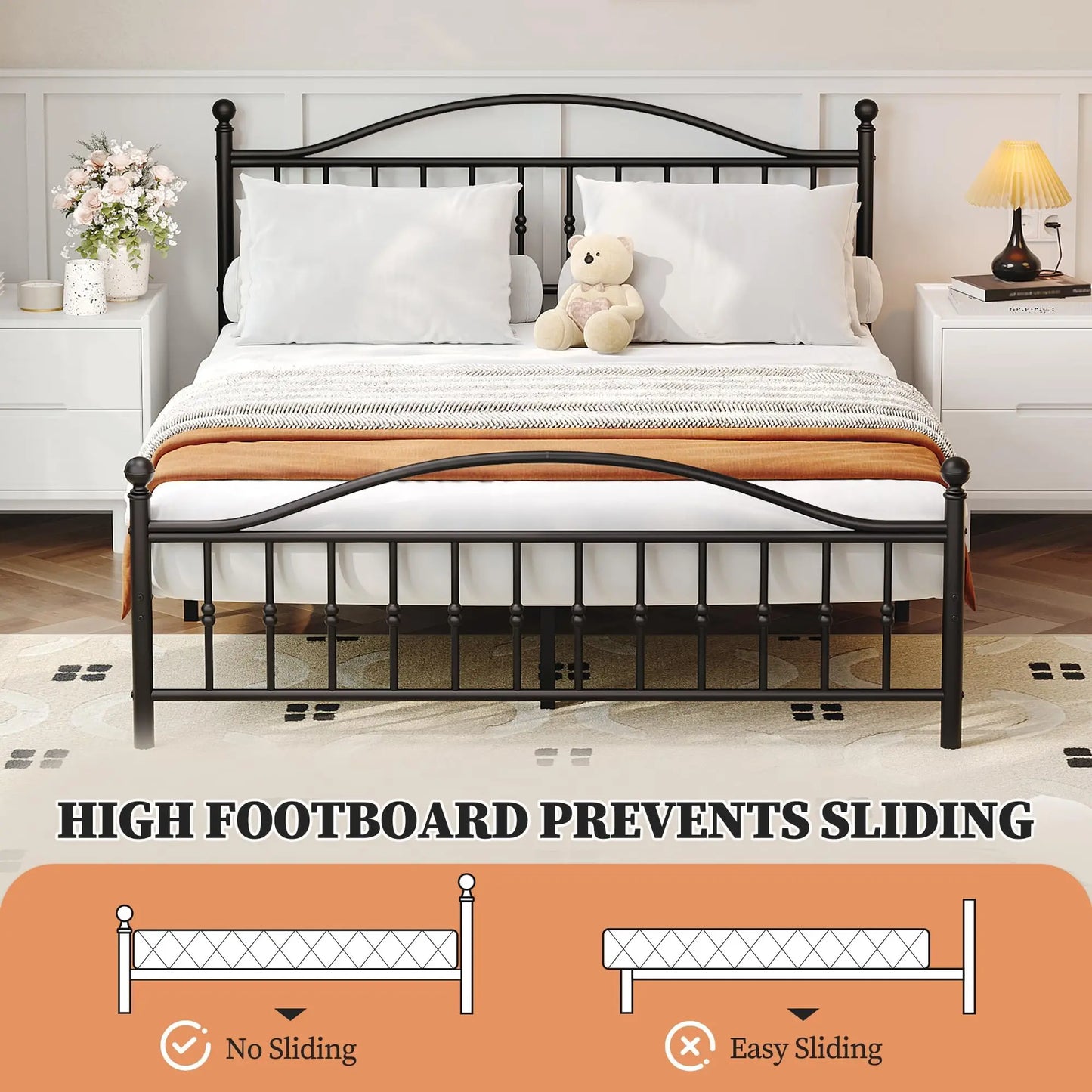 Victorian Metal Platform Bed Frame