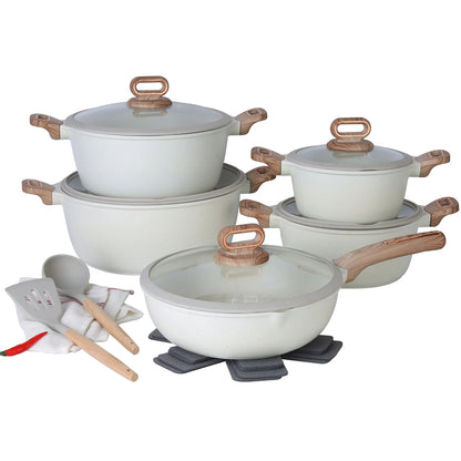 15-Piece Ceramic Nonstick Cookware Set