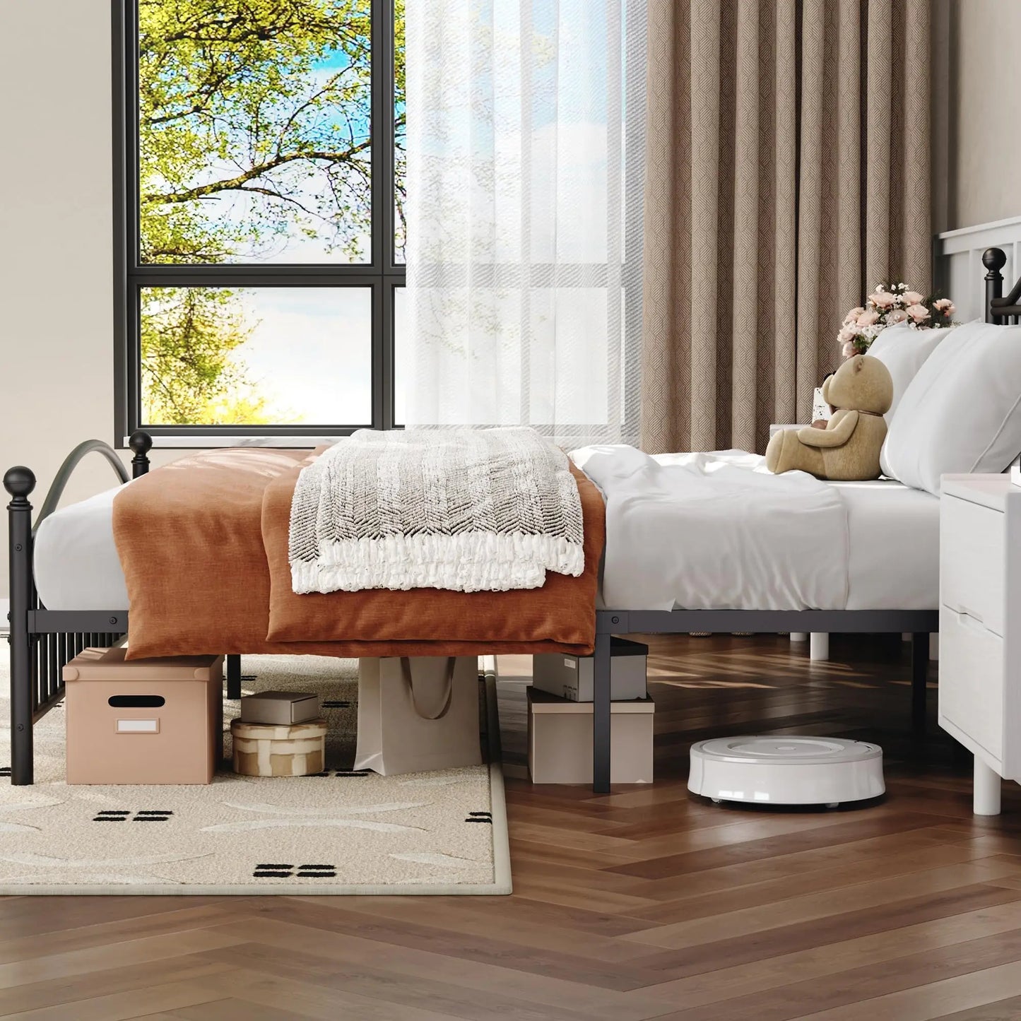 Victorian Metal Platform Bed Frame