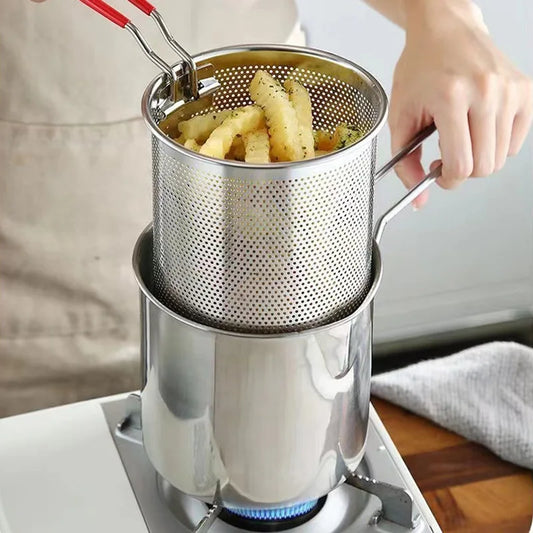 Stainless Steel Japanese Deep Frying Pot Set
