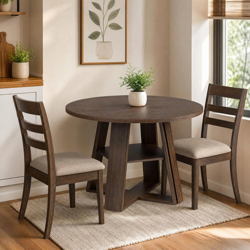 43-Inch Farmhouse Round Dining Table
