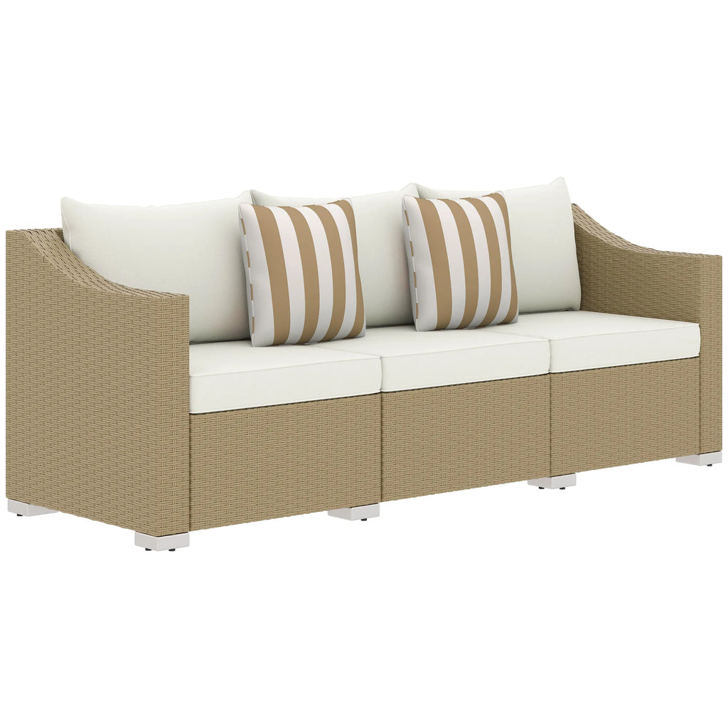 3-Seater Outdoor Wicker Sofa