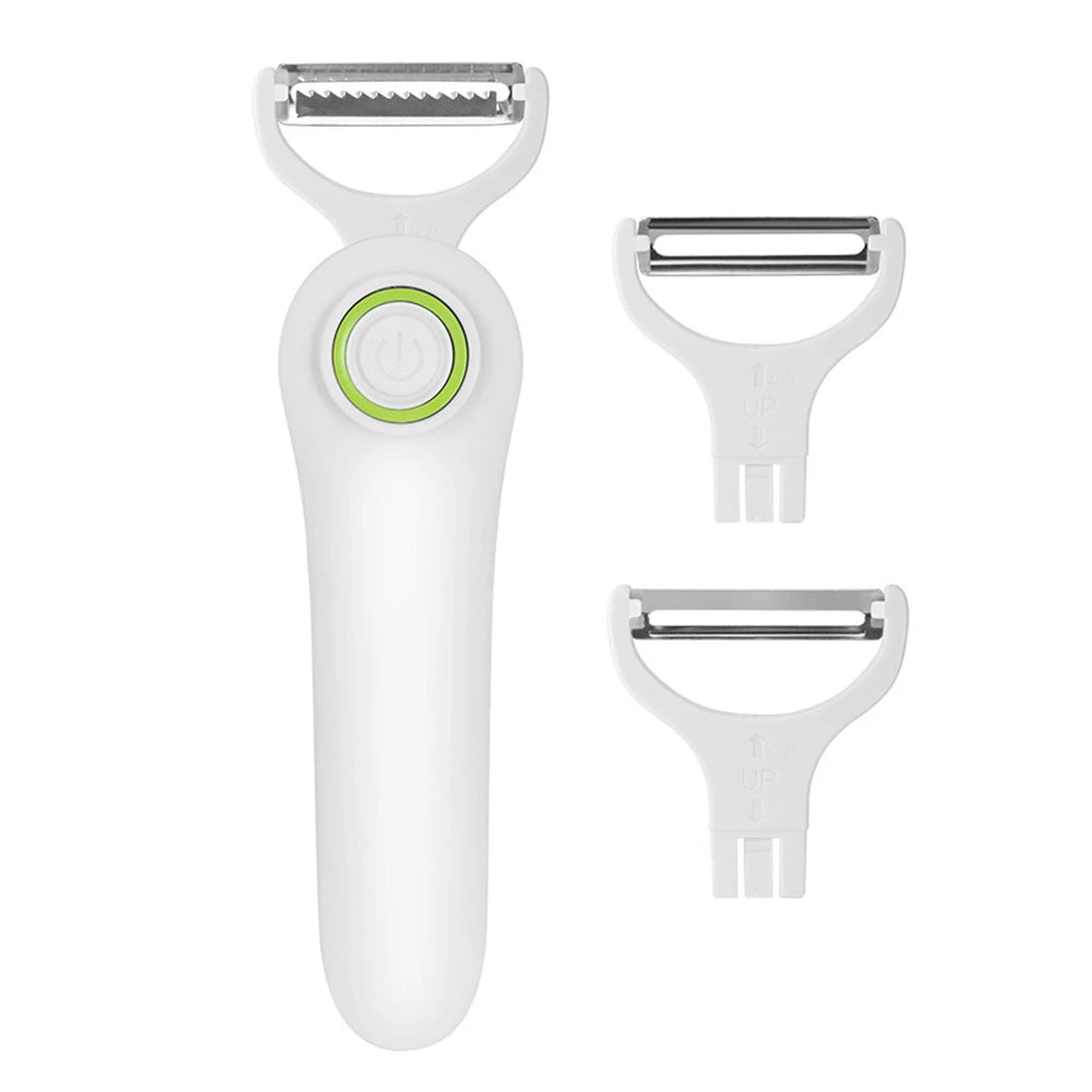 USB Rechargeable Electric Peeler with 3 Heads