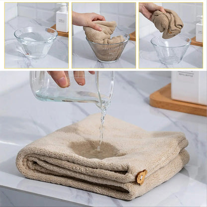 Set of 4 Quick-Dry Hair Towels