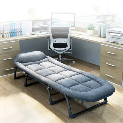 Adjustable Folding Lounge Chair with Side Pocket