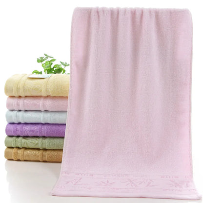 2-Piece Plush Bamboo Fiber Towel Set