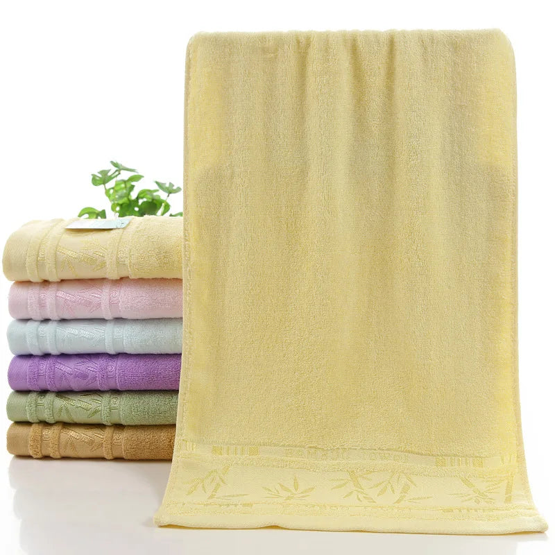 2-Piece Plush Bamboo Fiber Towel Set