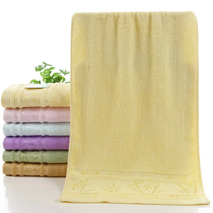 2-Piece Plush Bamboo Fiber Towel Set