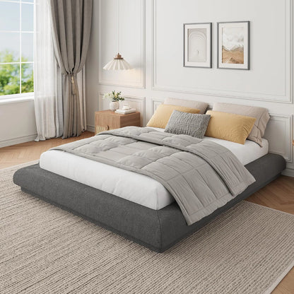 Upholstered Low-Profile Cloud Platform Bed