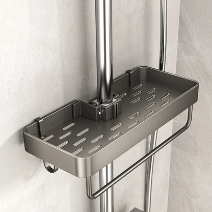 No-Drill Showerhead Storage Shelf