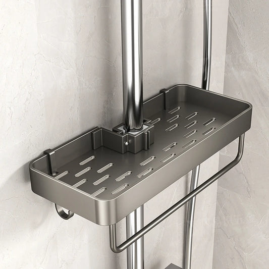 No-Drill Showerhead Storage Shelf