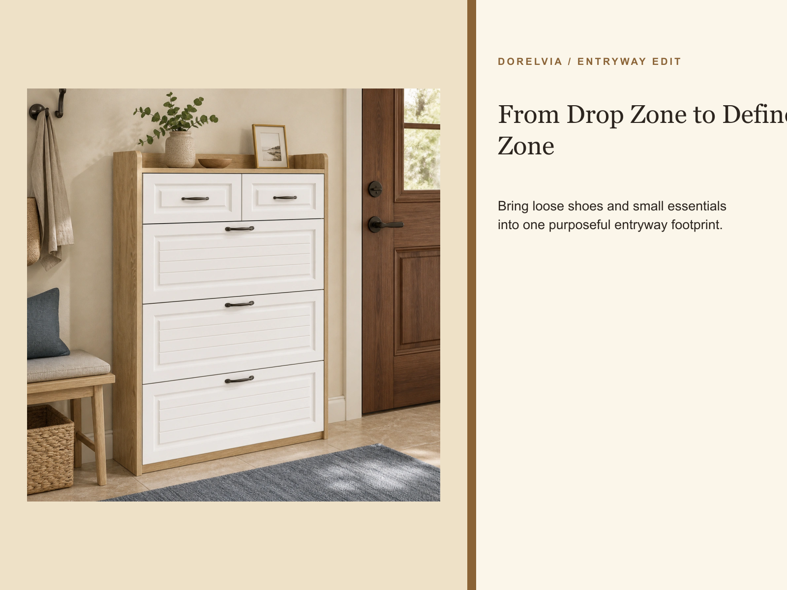 dorelvia entryway cabinet entryway before after