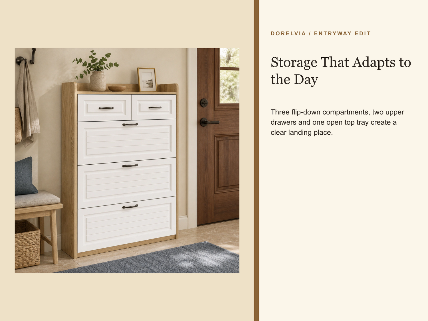 Dorelvia Slim Entryway Shoe Storage Cabinet — dorelvia entryway cabinet flexible practical design