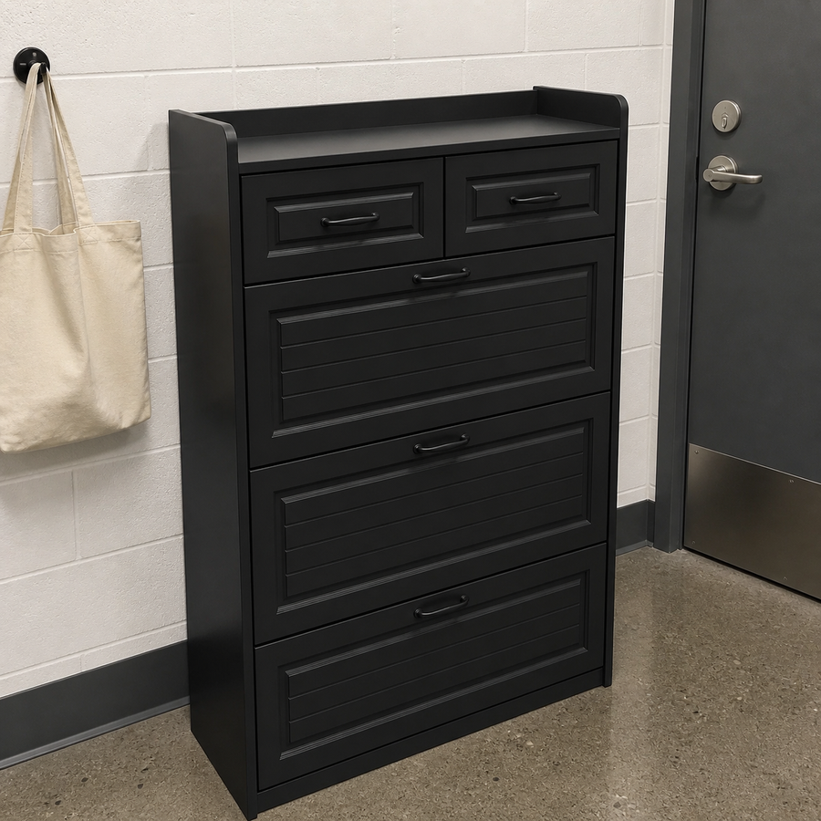 Dorelvia Slim Entryway Shoe Storage Cabinet customer review — dorelvia entryway cabinet review 06 black