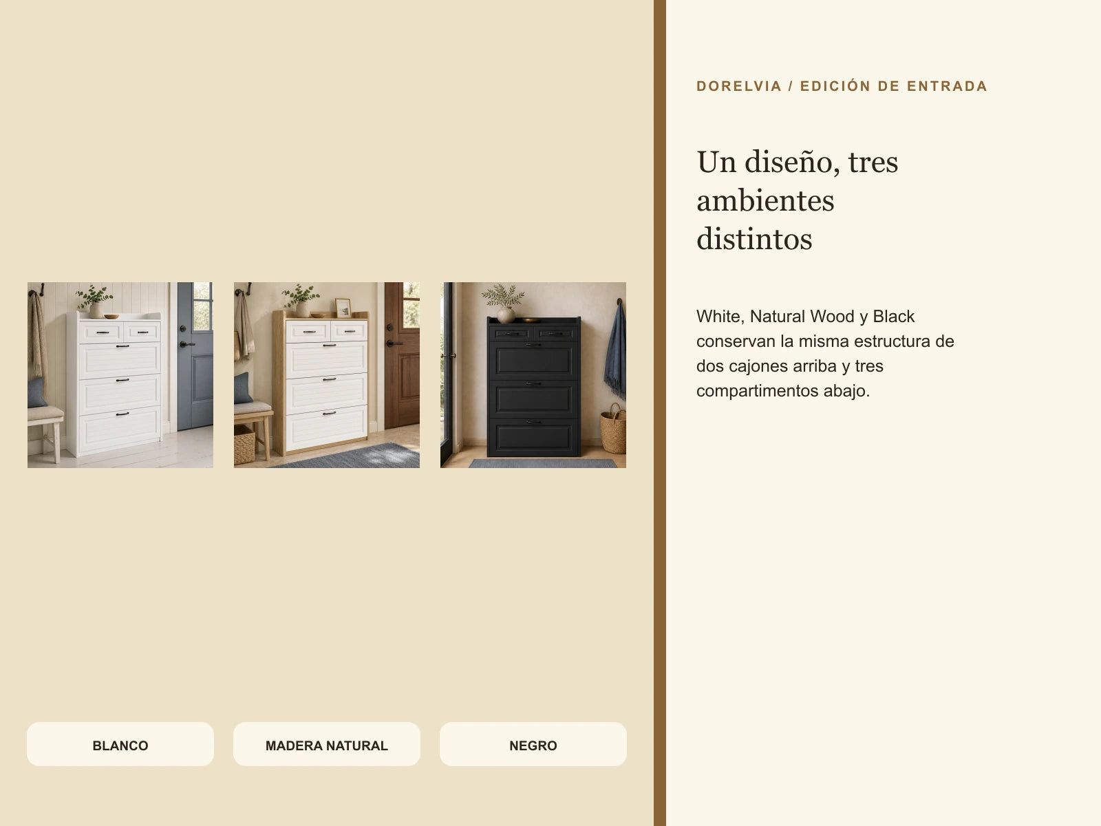 Dorelvia three-finishes — ES