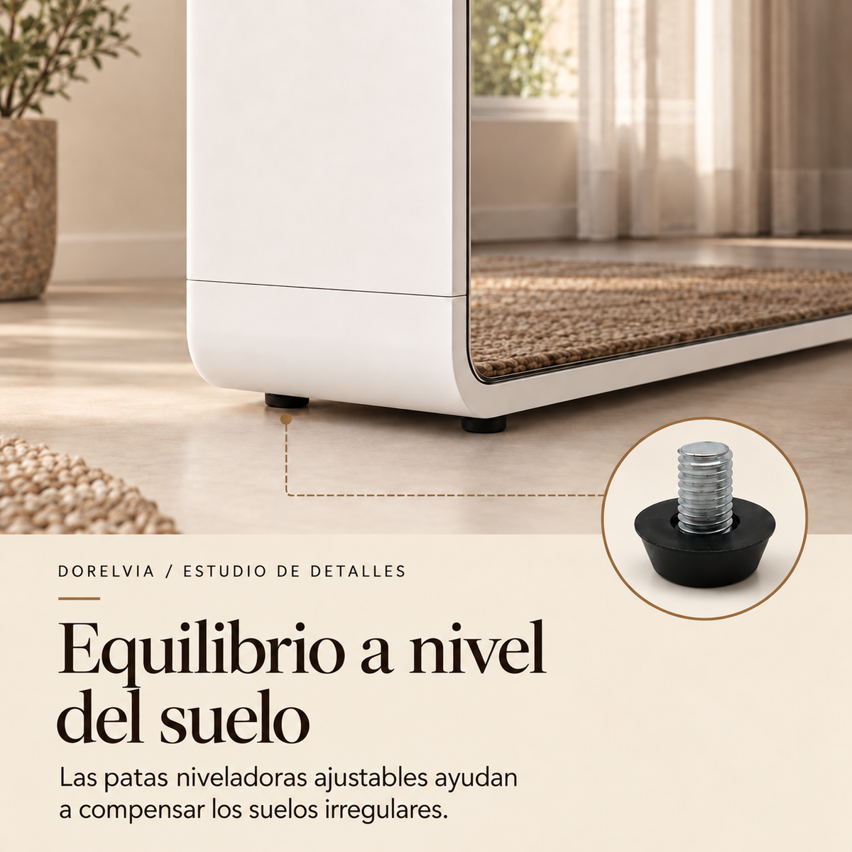 Dorelvia manual details 20260908 leveling-foot-es