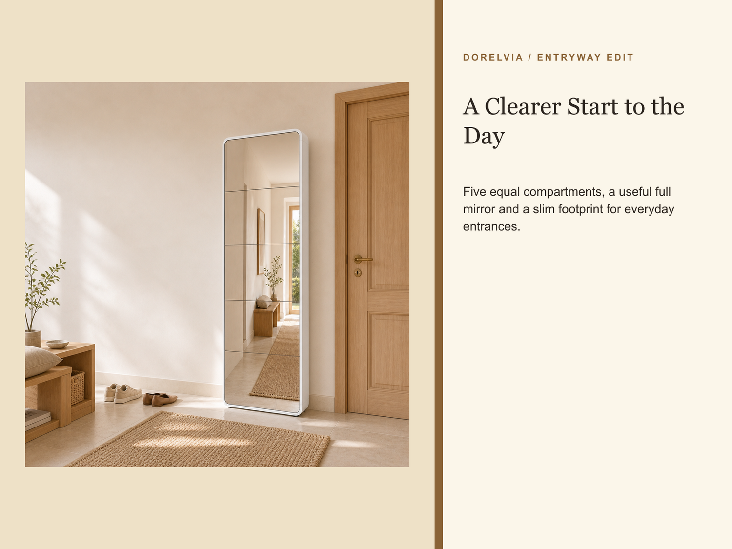Dorelvia Slim 5 Mirror Shoe Cabinet — dorelvia mirror cabinet benefits overview