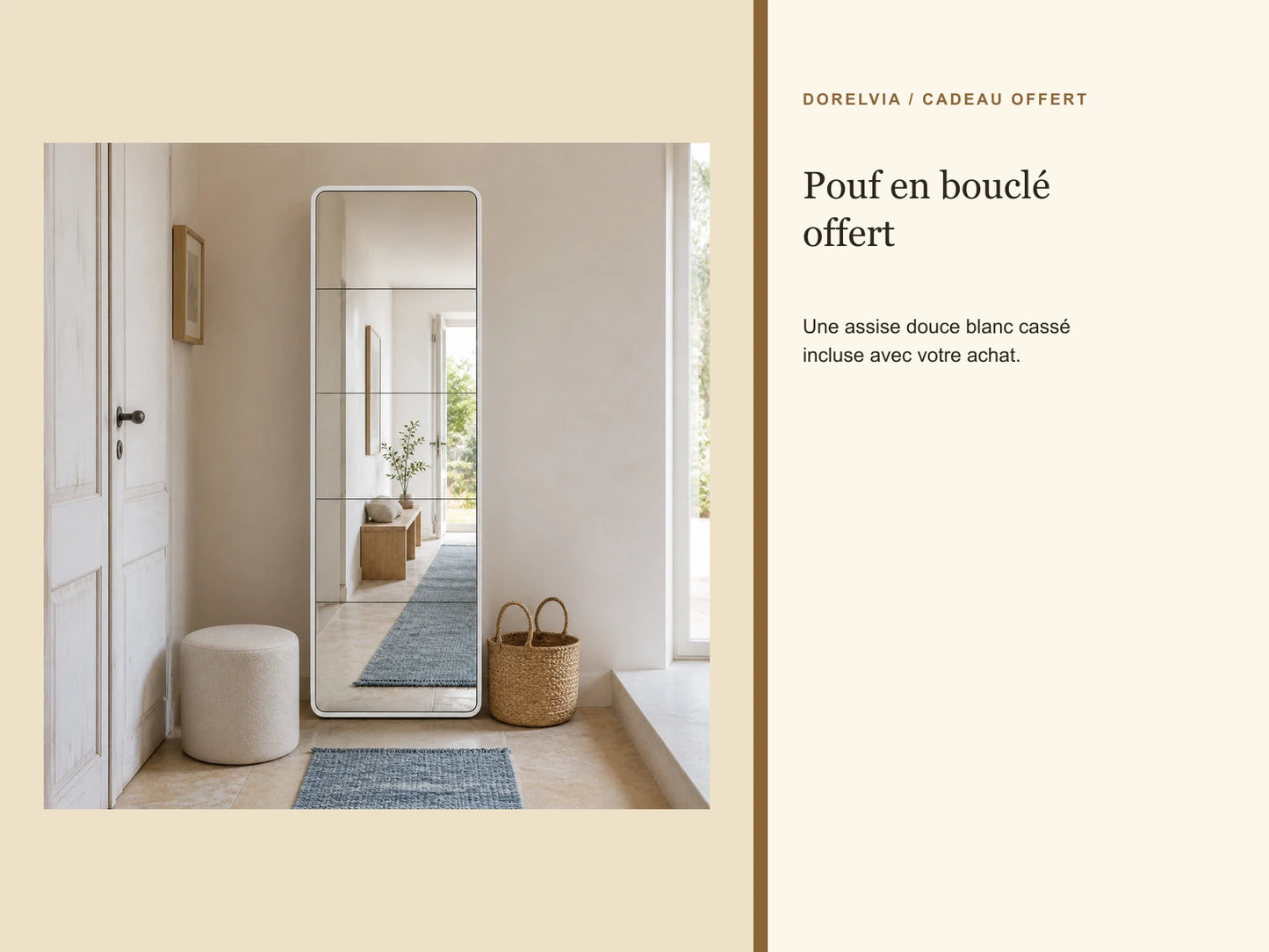 Dorelvia boucle-pouf-free-gift-informational — FR