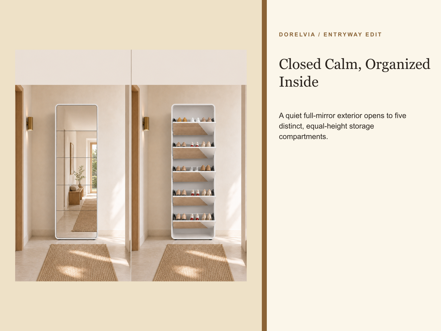 dorelvia mirror cabinet closed open comparison