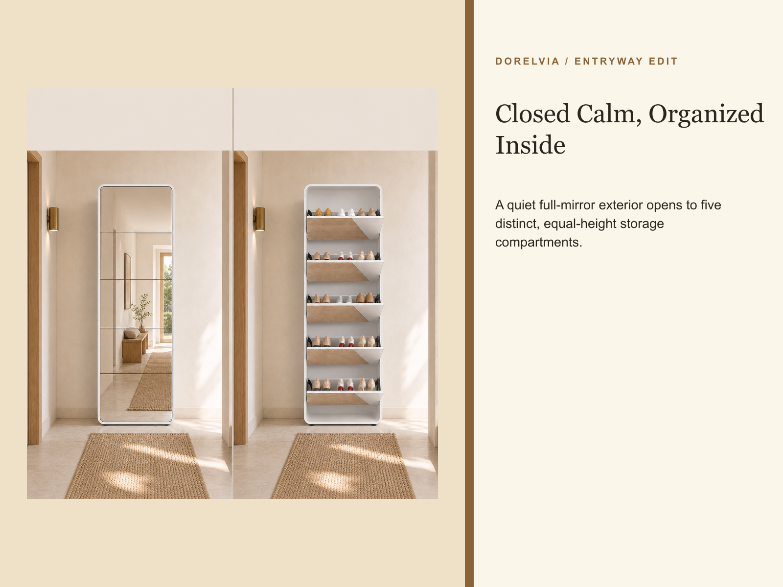 dorelvia mirror cabinet closed open comparison