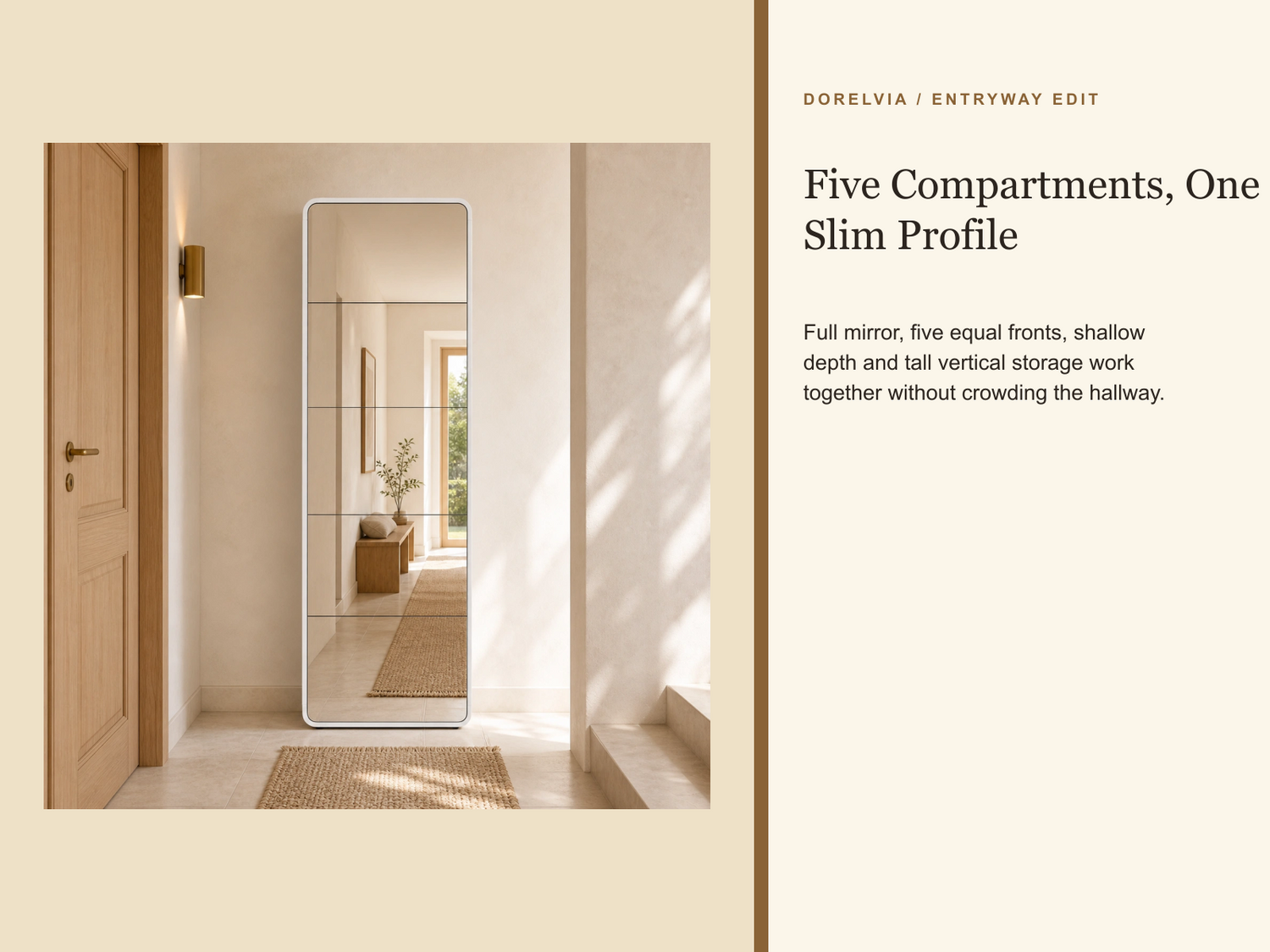 Dorelvia Slim 5 Mirror Shoe Cabinet — dorelvia mirror cabinet four product highlights