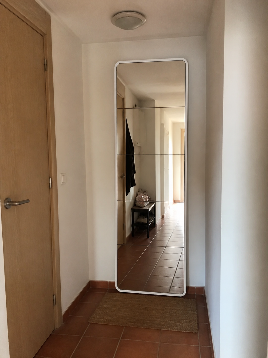 Dorelvia Slim 5 Mirror Shoe Cabinet customer review — dorelvia mirror cabinet review 01 white