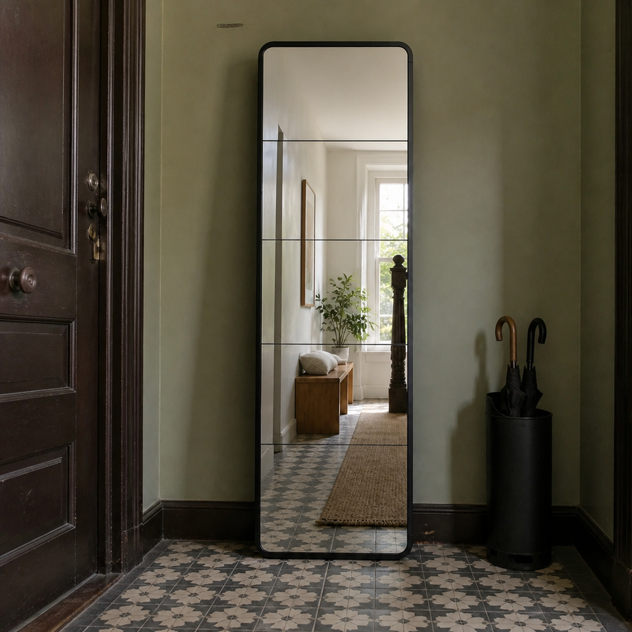 Dorelvia Slim 5 Mirror Shoe Cabinet customer review — dorelvia mirror cabinet review 02 black
