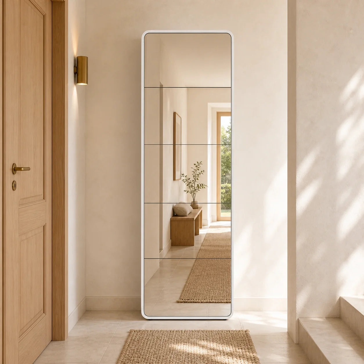 dorelvia slim 5 mirror shoe cabinet hero white