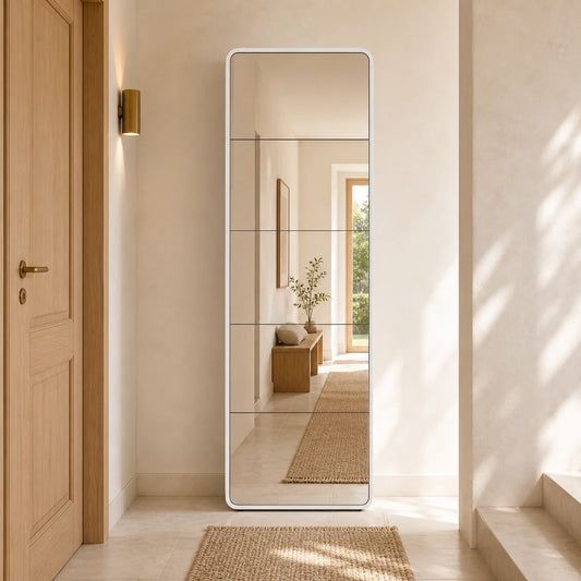 dorelvia slim 5 mirror shoe cabinet hero white