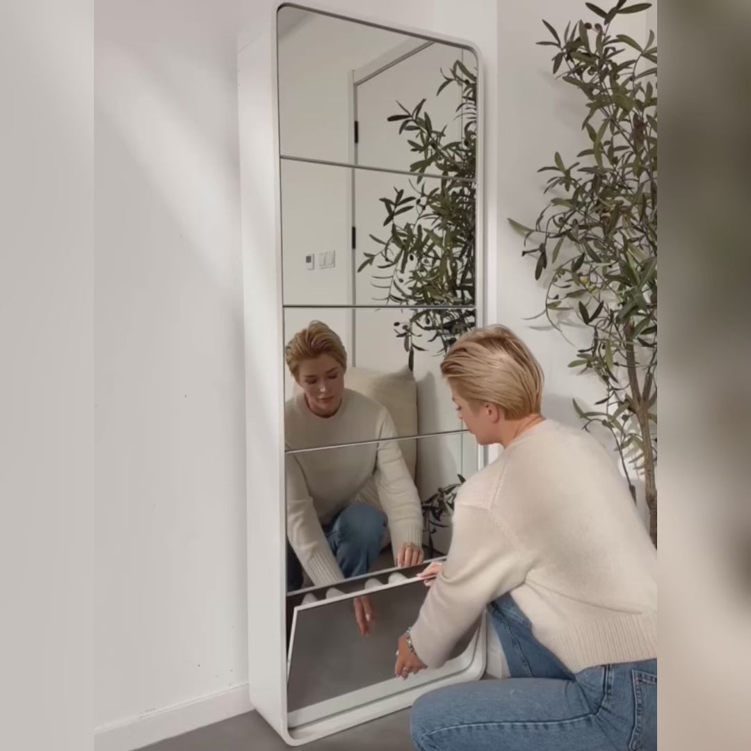 Slim 5 Mirror Shoe Cabinet — product demonstration